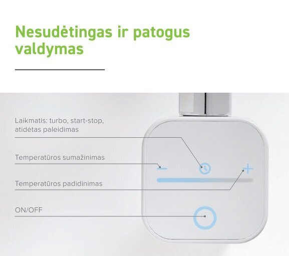 Kaitinimo elementas (tenas) Heatq Nex 300W juodas su spiraliniu laidu kaina ir informacija | Gyvatukai, vonios radiatoriai | pigu.lt