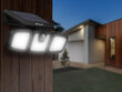LED lauko šviestuvas su saulės kolektoriumi, su judesio jutikliu kaina ir informacija | Lauko šviestuvai | pigu.lt