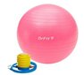 gimnastinis fitneso kamuolys su pompa DrFit, 45cm, rožinis kaina ir informacija | Gimnastikos kamuoliai | pigu.lt