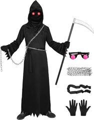Костюм для Хэллоуина Alaiyaky Grim Reaper для взрослых, 175-185 см цена и информация | Карнавальные костюмы | pigu.lt