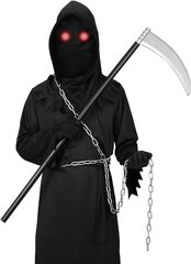 Костюм для Хэллоуина Alaiyaky Grim Reaper для взрослых, 175-185 см цена и информация | Карнавальные костюмы | pigu.lt