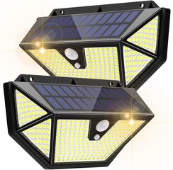 Солнечные светодиодные фонари для улицы с датчиком движения Gobikey, 2 шт. цена и информация | Уличные светильники | pigu.lt