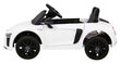 Vienvietis elektromobilis vaikams Audi R, baltas цена и информация | Elektromobiliai vaikams | pigu.lt