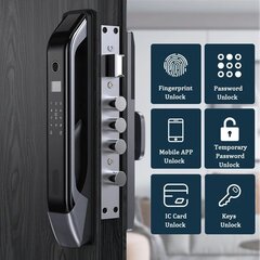 Smart biometrinis durų užraktas su kamera Harmony Hill's kaina ir informacija | Apsaugos sistemų priedai | pigu.lt