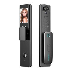 Smart biometrinis durų užraktas su kamera Gu Le kaina ir informacija | Apsaugos sistemų priedai | pigu.lt