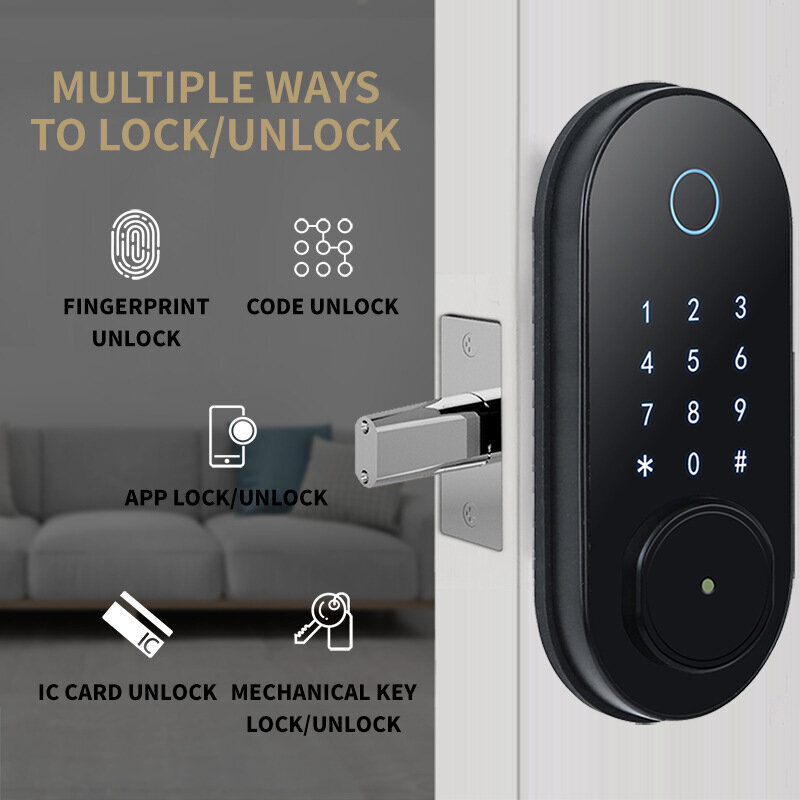 Smart biometrinis durų užraktas Ospon kaina ir informacija | Apsaugos sistemų priedai | pigu.lt