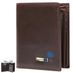 Bluetooth piniginė, SmartLB, ruda kaina ir informacija | Vyriškos piniginės, kortelių dėklai | pigu.lt