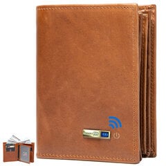 Смарт кошелёк с Bluetooth, кофейный цена и информация | Мужские кошельки | pigu.lt