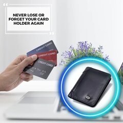 Bluetooth piniginė, SmartLb, ruda kaina ir informacija | Vyriškos piniginės, kortelių dėklai | pigu.lt