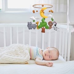Музыкальная каруселька для детской кроватки с животными цена и информация | Игрушки для малышей | pigu.lt