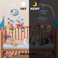 Каруселька для детской кроватки с музыкой и светом цена и информация | Игрушки для малышей | pigu.lt