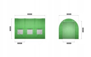 Теплица "Gregman", 6 м², 295 x 195 см, зеленая цена и информация | Теплицы | pigu.lt