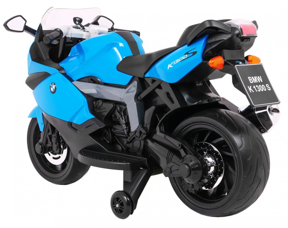 Vienvietis elektrinis motociklas vaikams BMW K1300S, mėlynas kaina ir informacija | Elektromobiliai vaikams | pigu.lt