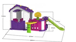 Большой дом с прихожей, фиолетовый цена и информация | Детские игровые домики | pigu.lt