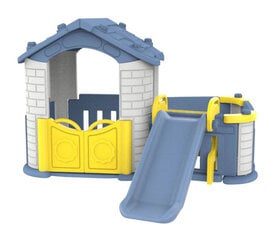 Большой садовый домик для детей, горка, баскетбольный мяч, сад, стол, 2 стула, красная крыша цена и информация | Детские игровые домики | pigu.lt