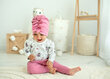 Kepurė mergaitėms Nini ABN-3339, rožinė kaina ir informacija | Kepurės, pirštinės, kaklaskarės kūdikiams | pigu.lt