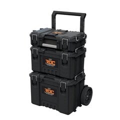 Įrankių dėžės rinkinys ant ratukų Keter DIY ROC Pro Gear 2.0 Mobile System, 64,8x47,8x87,2cm kaina ir informacija | Įrankių dėžės, laikikliai | pigu.lt