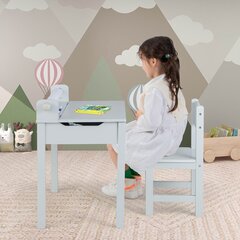 Детский стол со стулом для декоративно-прикладного искусства Costway цена и информация | Детские столы и стулья | pigu.lt