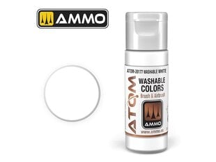 Akriliniai dažnai Ammo Mig AtomWASHABLE White, 20ml, 20177 kaina ir informacija | Piešimo, tapybos, lipdymo reikmenys | pigu.lt