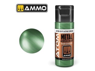 AMMO MIG - ATOM Акриловые краски METALLIC Aotake Green, 20ml, 20175 цена и информация | Принадлежности для рисования, лепки | pigu.lt