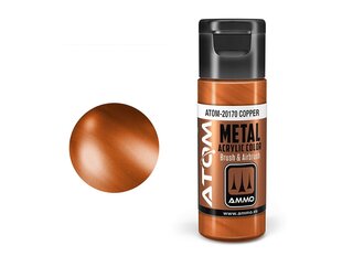 AMMO MIG - ATOM Акриловые краски METALLIC Copper, 20ml, 20170 цена и информация | Принадлежности для рисования, лепки | pigu.lt