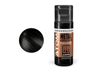 Akriliniai dažnai Ammo Mig Atom Metallic Black, 20ml, 20168 kaina ir informacija | Piešimo, tapybos, lipdymo reikmenys | pigu.lt