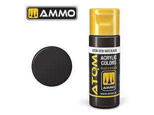 Akriliniai dažnai Ammo Mig AtomNato Black, 20ml, 20161 kaina ir informacija | Piešimo, tapybos, lipdymo reikmenys | pigu.lt