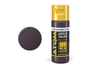 AMMO MIG - ATOM Акриловые краски Rubber & Tires, 20ml, 20159 цена и информация | Принадлежности для рисования, лепки | pigu.lt