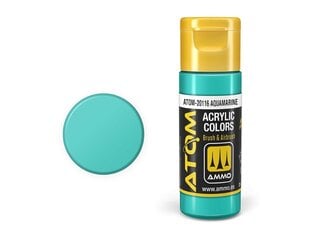 AMMO MIG - ATOM Акриловые краски Aquamarine, 20ml, 20116 цена и информация | Принадлежности для рисования, лепки | pigu.lt