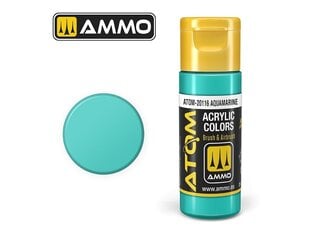 AMMO MIG - ATOM Акриловые краски Aquamarine, 20ml, 20116 цена и информация | Принадлежности для рисования, лепки | pigu.lt