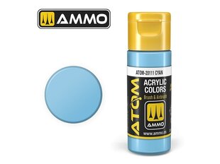 AMMO MIG - ATOM Акриловые краски Cyan, 20ml, 20111 цена и информация | Принадлежности для рисования, лепки | pigu.lt