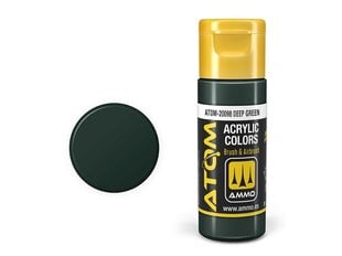 AMMO MIG - ATOM Акриловые Deep Green, 20ml, 20098 цена и информация | Принадлежности для рисования, лепки | pigu.lt