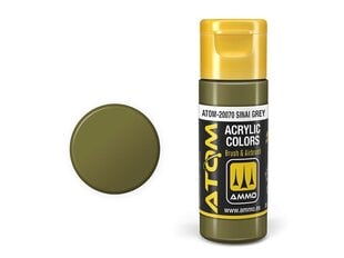 AMMO MIG - ATOM Акриловые Sinai Grey, 20ml, 20070 цена и информация | Принадлежности для рисования, лепки | pigu.lt