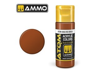 Akriliniai dažnai Ammo Mig AtomRed Brick, 20ml, 20053 kaina ir informacija | Piešimo, tapybos, lipdymo reikmenys | pigu.lt