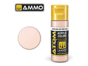 AMMO MIG - ATOM Акриловые Light Pink Flesh, 20ml, 20040 цена и информация | Принадлежности для рисования, лепки | pigu.lt