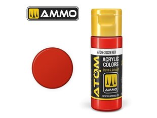 Akriliniai dažnai Ammo Mig AtomScarlet Red, 20ml, 20028 kaina ir informacija | Piešimo, tapybos, lipdymo reikmenys | pigu.lt