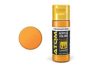 Akriliniai dažnai Ammo Mig AtomBright Orange, 20ml, 20026 kaina ir informacija | Piešimo, tapybos, lipdymo reikmenys | pigu.lt