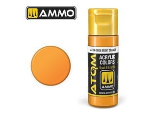 Akriliniai dažnai Ammo Mig AtomBright Orange, 20ml, 20026 kaina ir informacija | Piešimo, tapybos, lipdymo reikmenys | pigu.lt