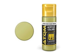 Akriliniai dažnai Ammo Mig AtomKhaki Green, 20ml, 20025 kaina ir informacija | Piešimo, tapybos, lipdymo reikmenys | pigu.lt