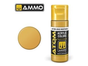 Akriliniai dažnai Ammo Mig AtomMustard, 20ml, 20022 kaina ir informacija | Piešimo, tapybos, lipdymo reikmenys | pigu.lt