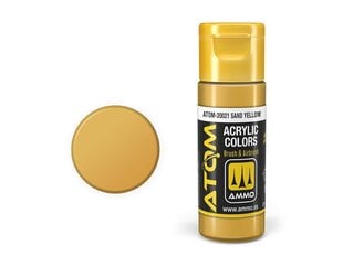 Akriliniai dažnai Ammo Mig AtomSand Yellow, 20ml, 20021 kaina ir informacija | Piešimo, tapybos, lipdymo reikmenys | pigu.lt