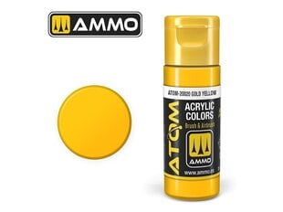 Akriliniai dažnai Ammo Mig AtomGold Yellow, 20ml, 20020 kaina ir informacija | Piešimo, tapybos, lipdymo reikmenys | pigu.lt