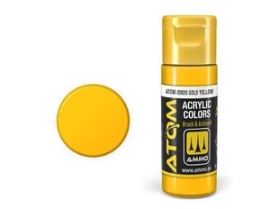 Akriliniai dažnai Ammo Mig AtomGold Yellow, 20ml, 20020 kaina ir informacija | Piešimo, tapybos, lipdymo reikmenys | pigu.lt