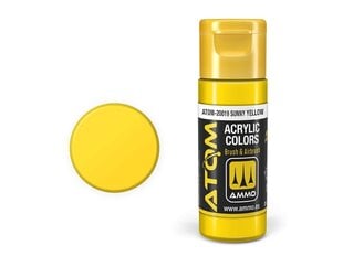 Akriliniai dažnai Ammo Mig AtomSunny Yellow, 20ml, 20019 kaina ir informacija | Piešimo, tapybos, lipdymo reikmenys | pigu.lt