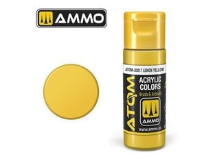 Akriliniai dažnai Ammo Mig AtomLemon Yellow, 20ml, 20017 kaina ir informacija | Piešimo, tapybos, lipdymo reikmenys | pigu.lt