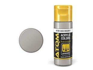 Akriliniai dažnai Ammo Mig AtomMidgrey, 20ml, 20003 kaina ir informacija | Piešimo, tapybos, lipdymo reikmenys | pigu.lt