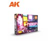Akrilinių dažų rinkinys Neon Colors AK Interactive 3rd generation AK11610 kaina ir informacija | Piešimo, tapybos, lipdymo reikmenys | pigu.lt
