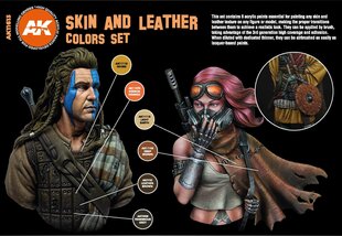 AK Interactive - 3rd generation - Aкрил набор красок Skin and Leather, AK11613 цена и информация | Принадлежности для рисования, лепки | pigu.lt