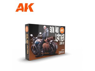 Akrilinių dažų rinkinys AK Interactive 3rd generation Skin and Leather, AK11613 kaina ir informacija | Piešimo, tapybos, lipdymo reikmenys | pigu.lt