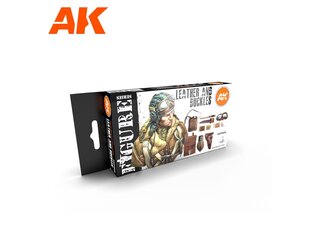 Akrilinių dažų rinkinys AK Interactive 3rd generation Leather and Buckles, AK11620 kaina ir informacija | Piešimo, tapybos, lipdymo reikmenys | pigu.lt